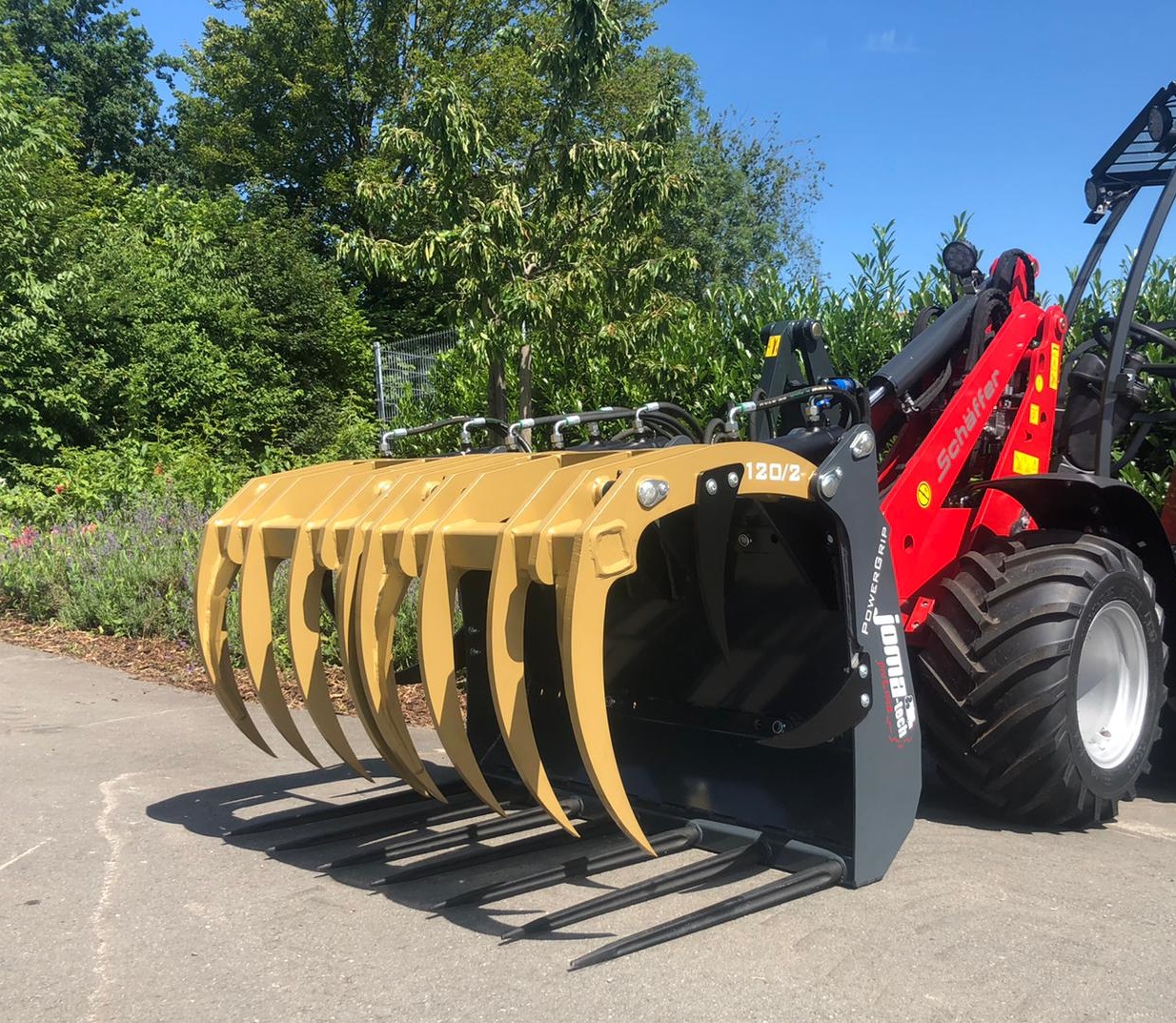 Krokodilgebiss Joma-Tech Powergrip für Radlader, Krokogebiss - [ 1200mm einteilig ] 