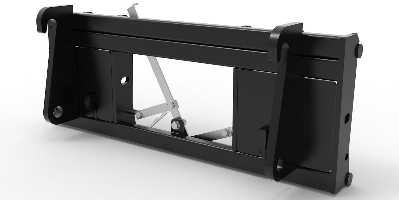 Adapter von Radlader auf Euroaufnahme, Euroadapter, Schnellwechsler 40x40x312 erhöht Mechanische Verrieglung