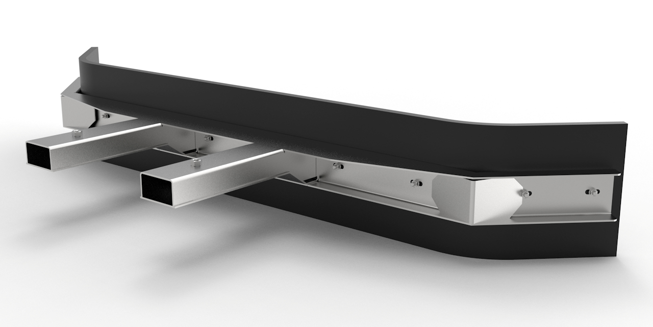 Schmutzschieber Joma-Tech mit Stapleraufnahme, verzinkt 2550mm