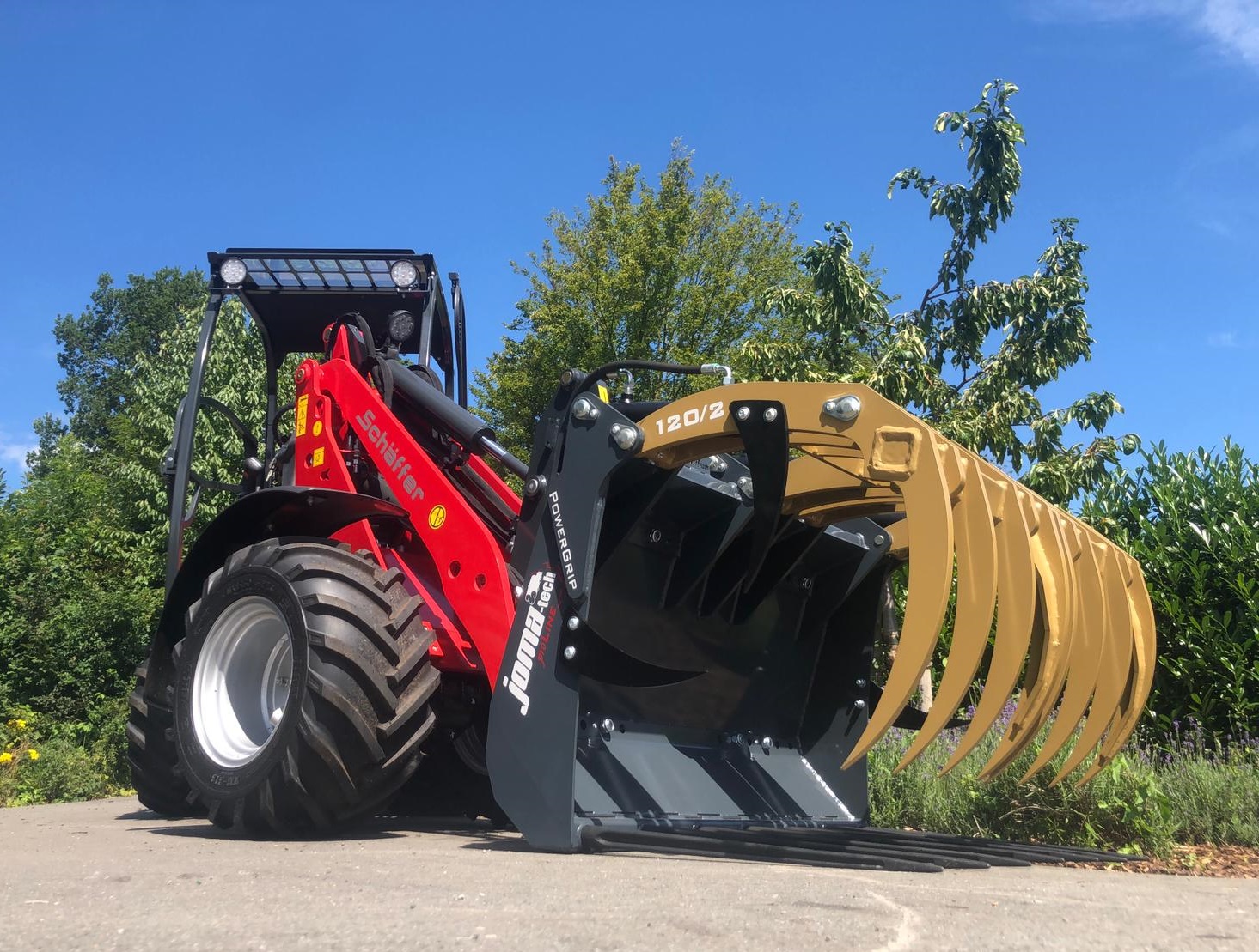 Krokodilgebiss Joma-Tech Powergrip für Radlader, Krokogebiss - [ 1200mm einteilig ] 