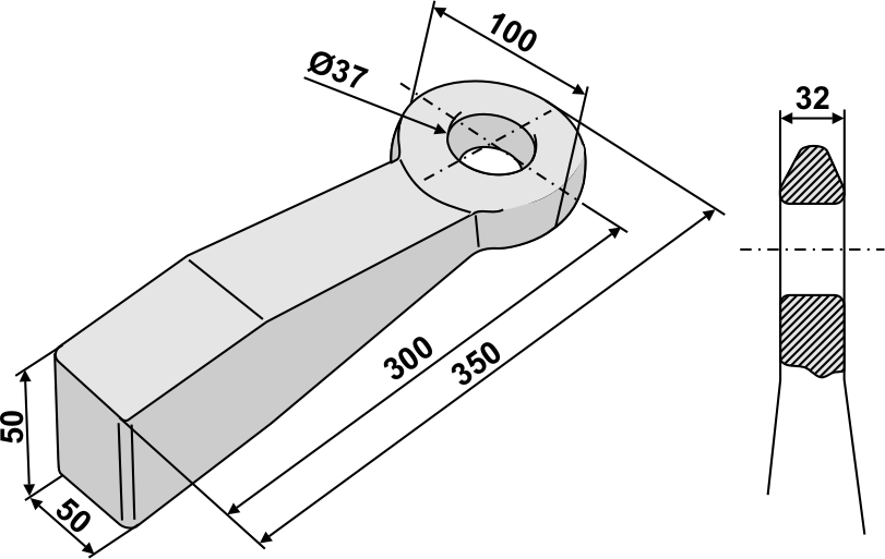 Zugöse zum Anschweißen, TÜV geprüft mit Prüfzeichen M2940