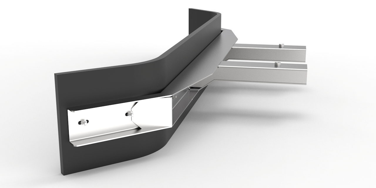 Schmutzschieber Joma-Tech mit Stapleraufnahme, verzinkt 2550mm