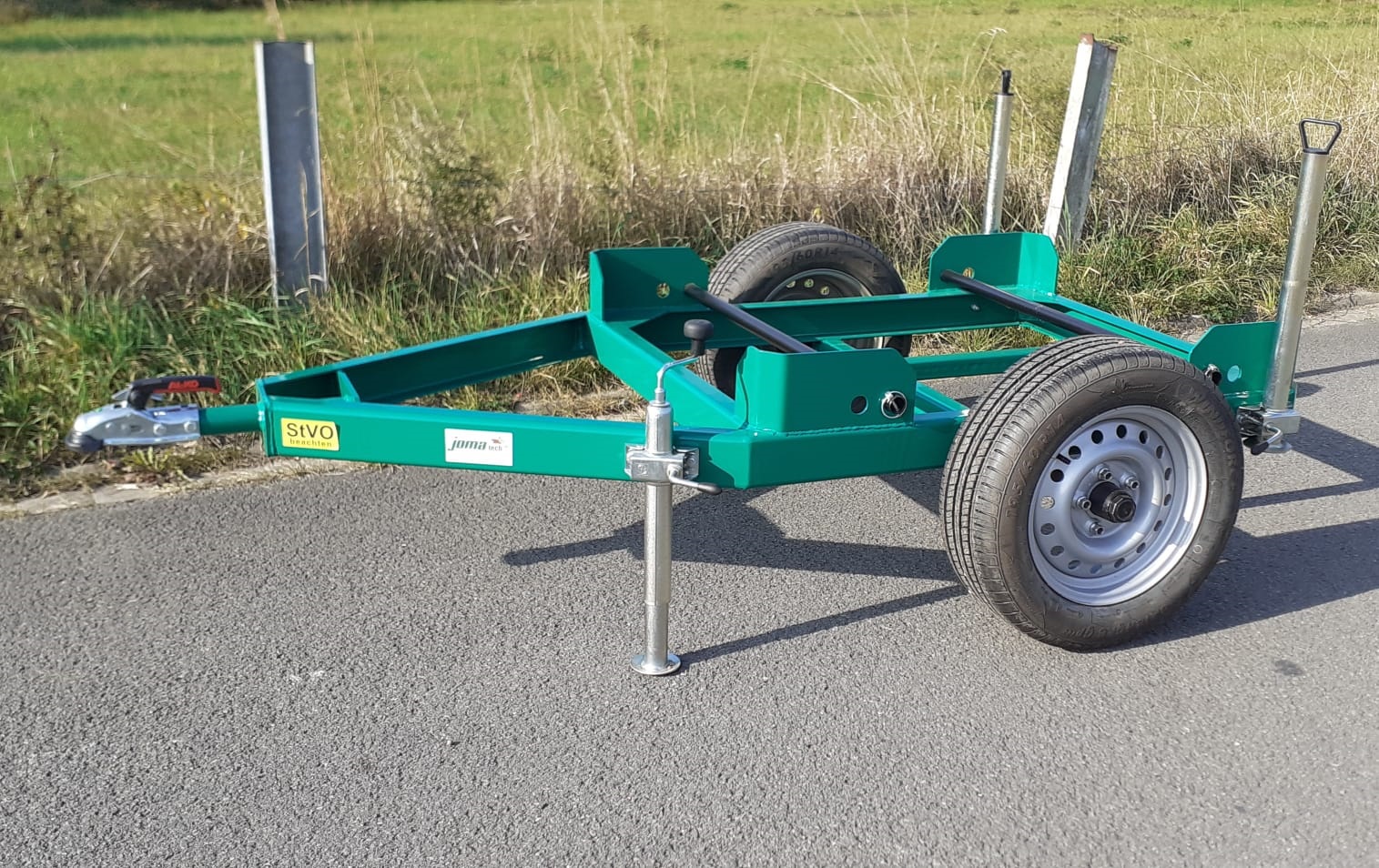 Anhänger für IBC Container 1000L mobile Weidetränke - [ Anhänger Komplett-Set mit IBC-Tank ]