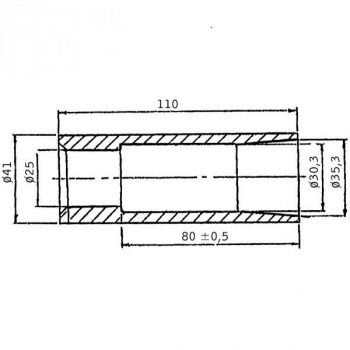 Einschweißhülse, Konushülse für Frontladerzinken M20x1,5 / M22x1,5 / M24 x1,5