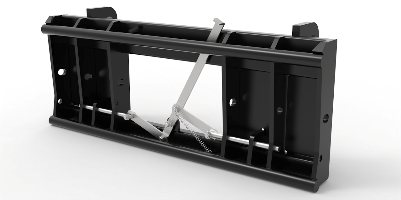 Adapter von Radlader auf Euroaufnahme, Euroadapter, Schnellwechsler 40x40x312 erhöht Mechanische Verrieglung