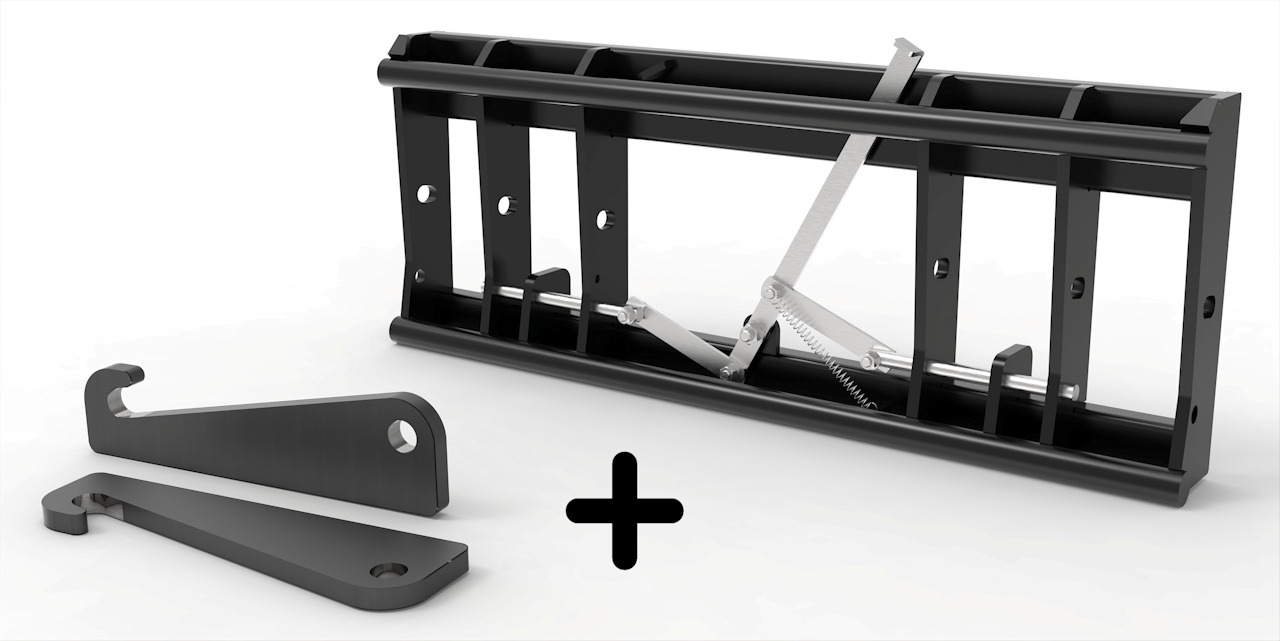 Adapter von Radlader auf Euroaufnahme, Euroadapter, Schnellwechsler - [  Kramer/Weidemann (40x40x435mm) mechanische Verriegelung ] 