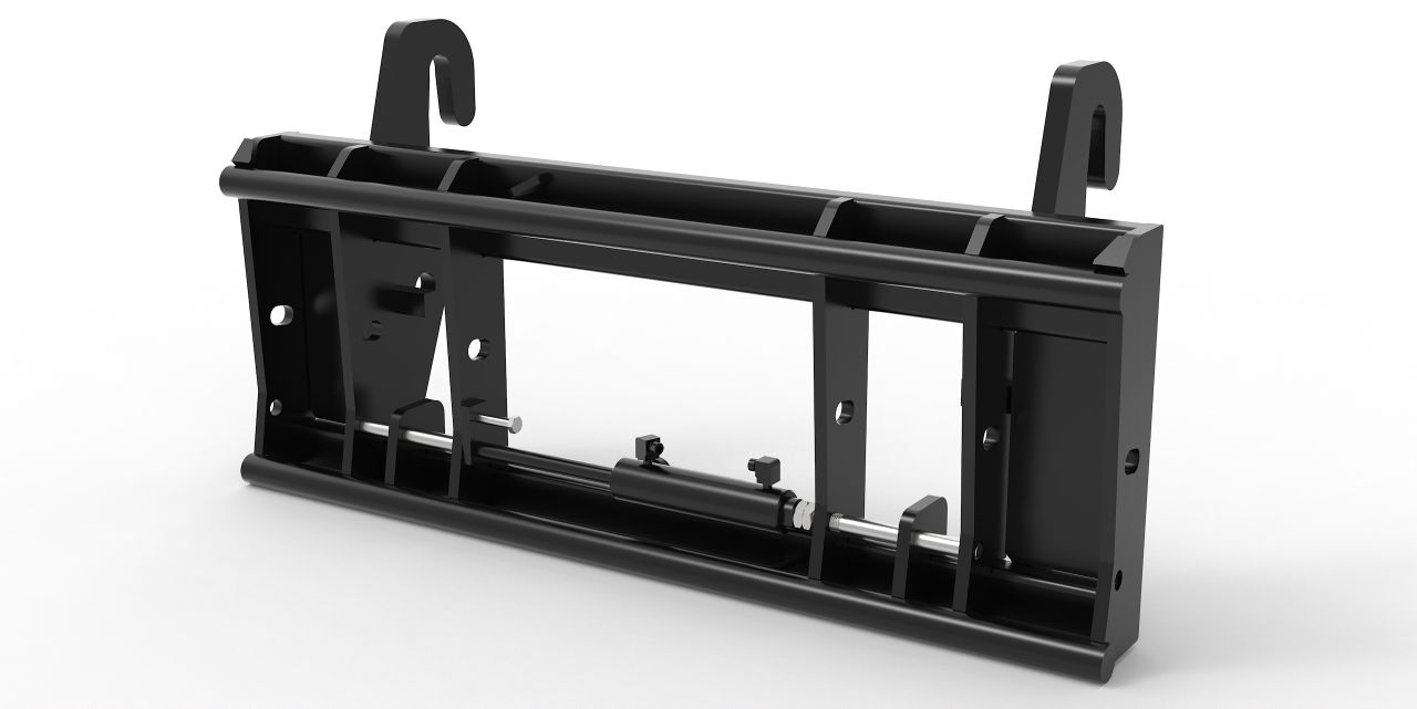 Joma-Tech Adapter von Radlader auf Euroaufnahme - Schnellwechsler Kramer gross 40x40x280mm Hydraulische Verrieglung