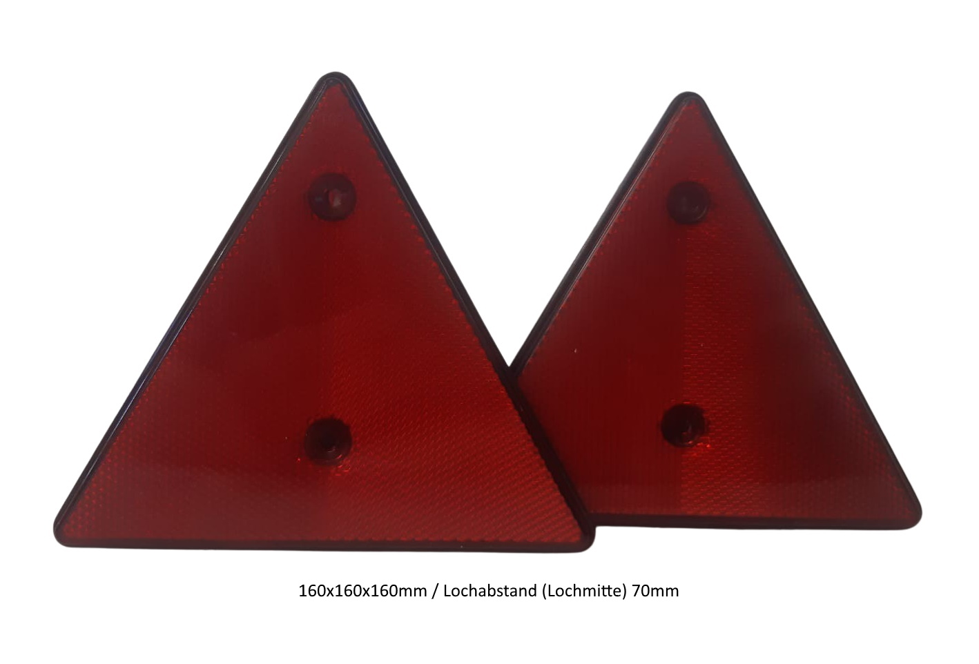 Dreieck-Rückstrahler 2 Stk Katzenauge Reflektor rot ohne Pendel